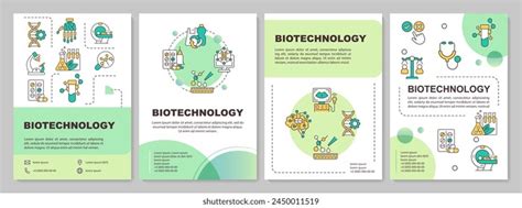 Biotechnology Green Circle Brochure Template Leaflet Stock Vector Royalty Free 2450011519