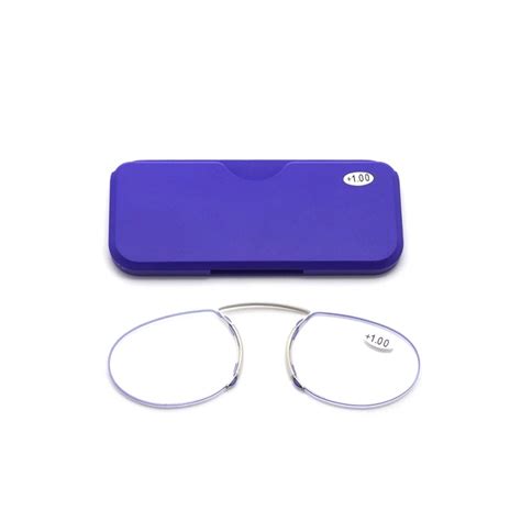 Pince Nez Reading Glasses Frameless Magnifying Glasses Degree 200blue