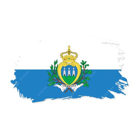 San Marino Stock Flag Vector With Transparent San Marino San Marino