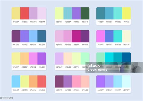 Pantone Colour Palette Catalog Samples In Rgb Hex Stock Illustration