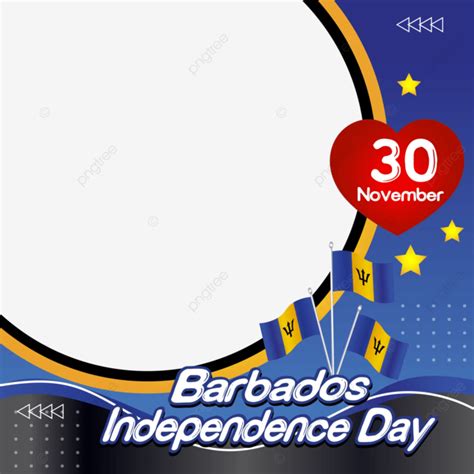 Twibbon Barbados Independence Day Transparent Vector Frames