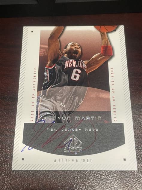 Kenyon Martin Sp Authentic A On Card Auto New Jersey Nets