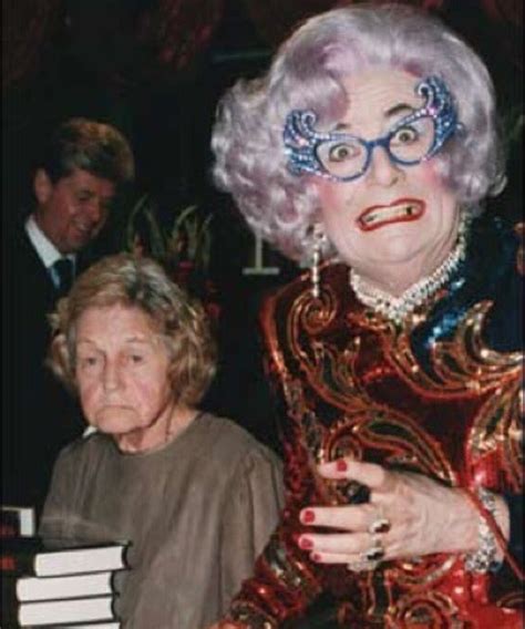 Dame Edna & Madge | Dame edna, Dame, Edna