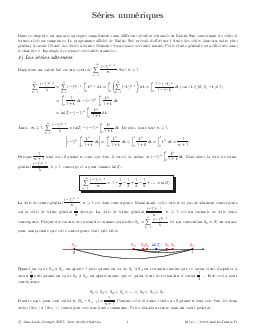 Cours Compléments sur les séries numériques AlloSchool