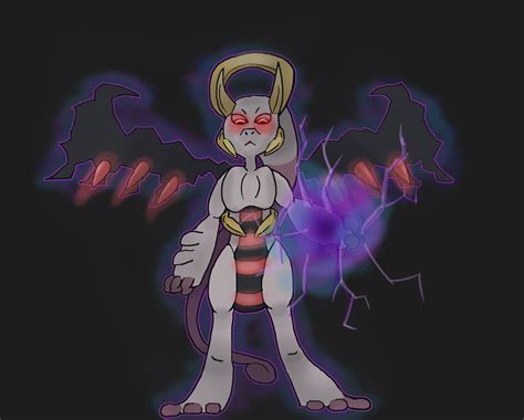 Tried To Make A Mewtwo X Y And Giratina Fusion Rpokemonart