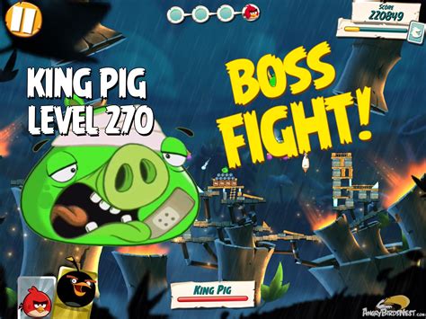 Final Boss Fight! Angry Birds Under Pigstruction King Pig Level 270 ...