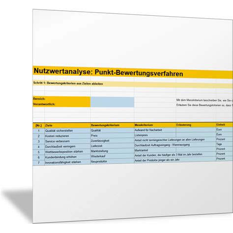 Nutzwertanalyse Schritt F R Schritt Excel Vorlage