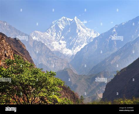 Mount Nilgiri And Kali Gandaki Nadi Canyon Round Annapurna Circuit