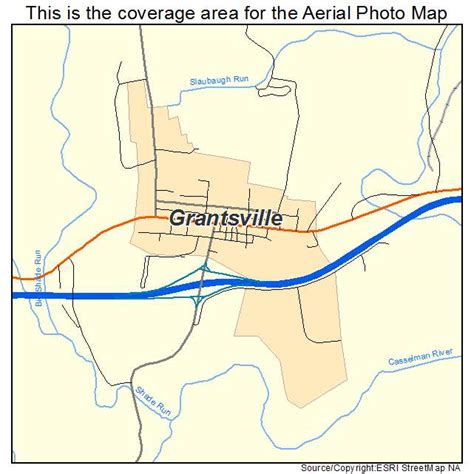 Aerial Photography Map of Grantsville, MD Maryland