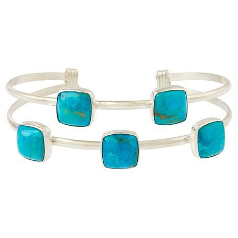 Jay King Sterling Silver Kingman Turquoise 5 Stone Cuff Bracelet