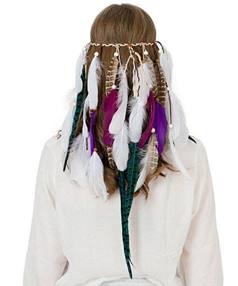 Amazonsmile Awaytr White Feather Native American Headwear Lady Hippie