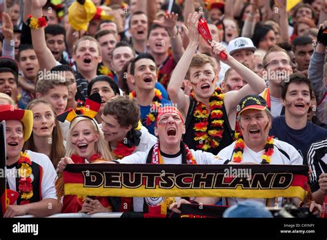 Football Fans Watching The Second Match Of The German National Team