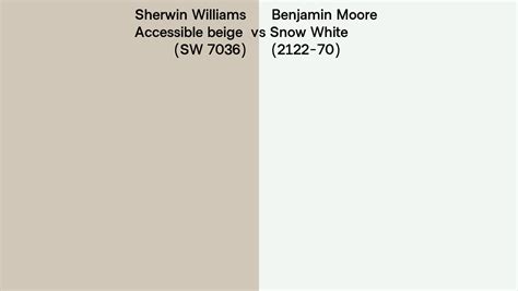 Sherwin Williams Accessible Beige SW 7036 Vs Benjamin Moore Snow