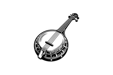 Banjo Silhouette Vector Illustration Premium Ai Generated Vector