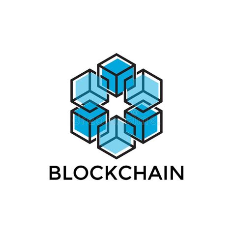 Blockchain Icon Design Cryptocurrency Vector Digital Logo Stock