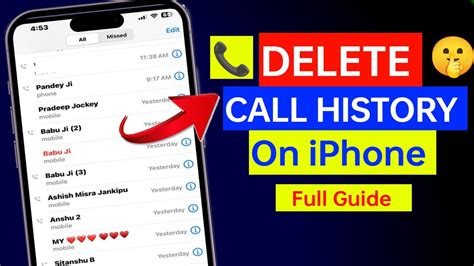 How To Delete Call History On Iphone Call History Iphone Youtube