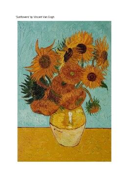 Van Gogh Sunflowers- Pointillism Art Lesson by Miss Bs Engaging Activities