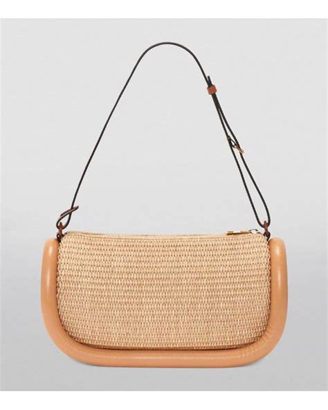 Jw Anderson Raffia Bumper Shoulder Bag In Natural Lyst