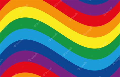 Premium Vector Rainbow Flag Seamless Wavy Background Lgbt Movement