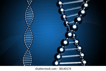 Digital Illustration Dna Structure Colour Background Stock Illustration