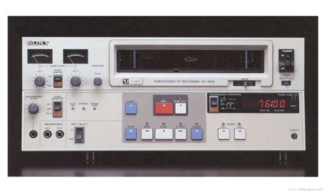 Sony VO 7600 Video Cassette Recorder Manual HiFi Engine