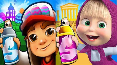 Subway Surfers Oxford 2023 Pink Spellcaster Outfit Vs Masha Run Run