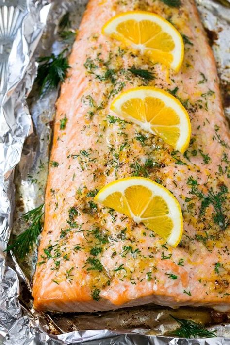 Grilled Salmon In Foil With Lemon And Dill