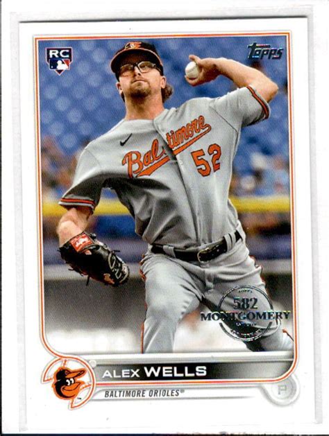 2022 Topps 582 Montgomery Club Foil Stamped Alex Wells RC ROOKIE 118