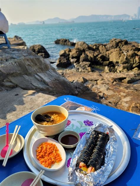 부산 김밥 맛집 영도 중리해녀촌 부산 성게김밥 바다뷰 보며 먹는 성게알 김밥 사장님 귀는 당나귀 귀 네이버 블로그