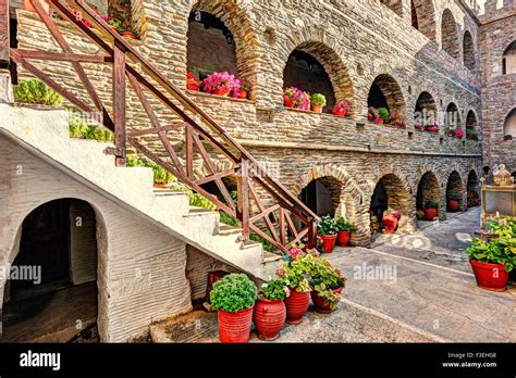 The monastery of Saint Marina in Andros island, Greece Stock Photo - Alamy
