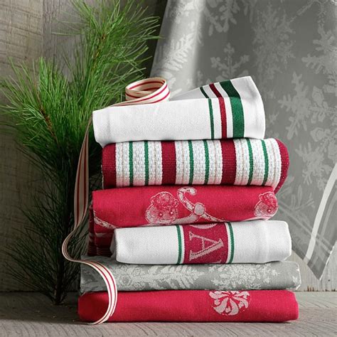 Holiday Stripe Kitchen Towels Set Of 2 Williams Sonoma