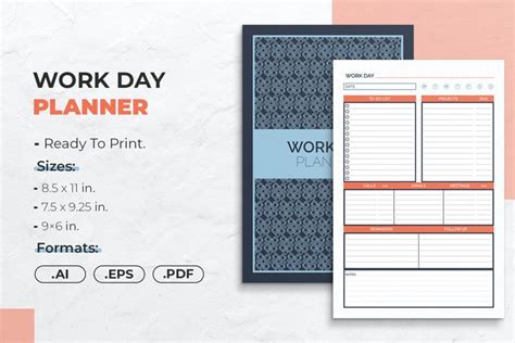 Work Day Planner | Printable Template