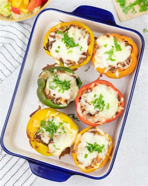 Baked Stuffed Bell Peppers - Recipe Tale