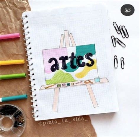 Fáciles Portadas para Arte Carátulas bonitas para Educación Artística