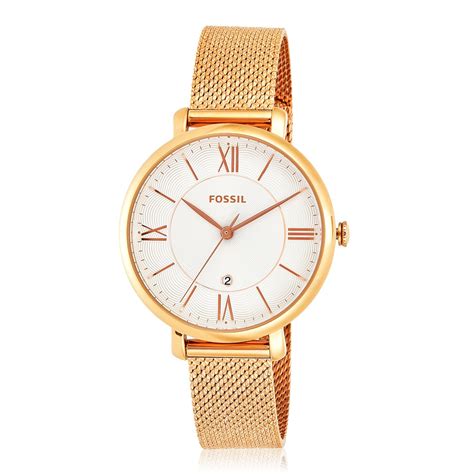 Fossil Fossil Jacqueline Three Hand Rose Gold Tone Stainless Steel