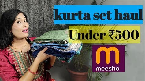 Meesho Kurta Set With Dupatta Under Meesho Kurti Haul