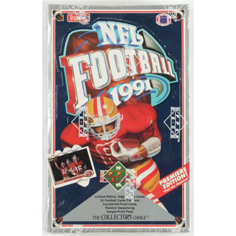 1991 Upper Deck Football Premiere Edition Box Of 36 Packs Pristine