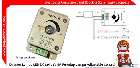 Dimmer Lampu Led Dc V V A Peredup Lampu Adjustable Control Toko