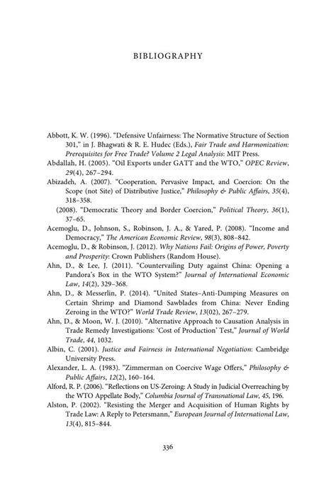 Bibliography Distributive Justice And World Trade Law