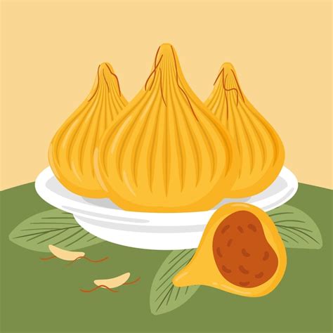 Free Vector | Hand drawn modak illustration