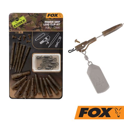 Fox Edges Camo Power Grip Lead Clip Kit Size