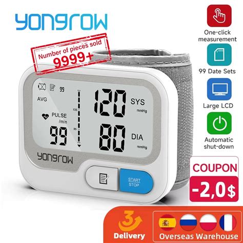 Yongrow Automatic Digital Wrist Blood Pressure Monitor Sphygmomanometer