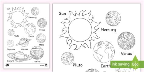 Coloring Sheets For Teaching About The Solar System