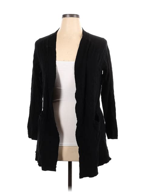 Premise Color Block Solid Black Cardigan Size Xl Off Thredup