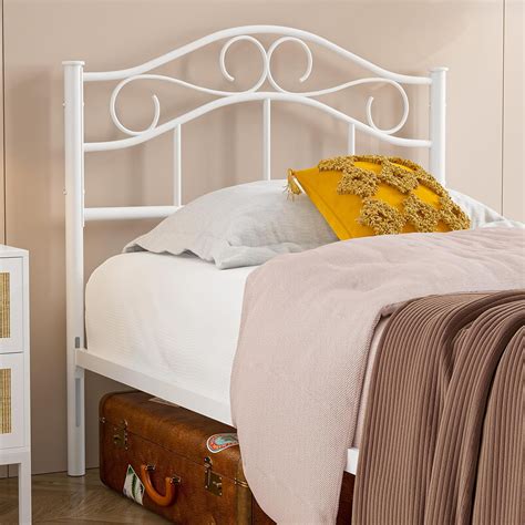 IKIFLY Metal Twin Size Headboard, Adjustable Height, Steel Curved Twin ...