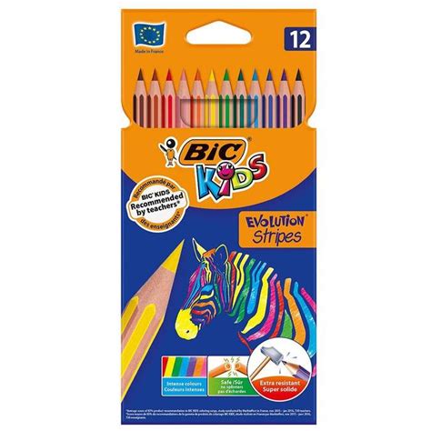 Auchan Crayons De Couleur Evolution Stripes X12