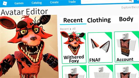 Making Withered Foxy A Roblox Account Fnaf Five Nights At Freddys