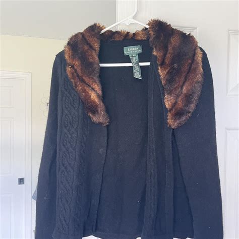 RALPH LAUREN WOOL FUR COAT such a cute jacket!!!... - Depop