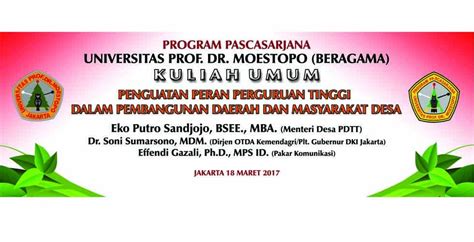 Program Pascasarjana Universitas Prof Dr Moestopo Beragama