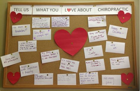 Board Idea For I Love Chiropractic Testimonials Valentine Bulletin